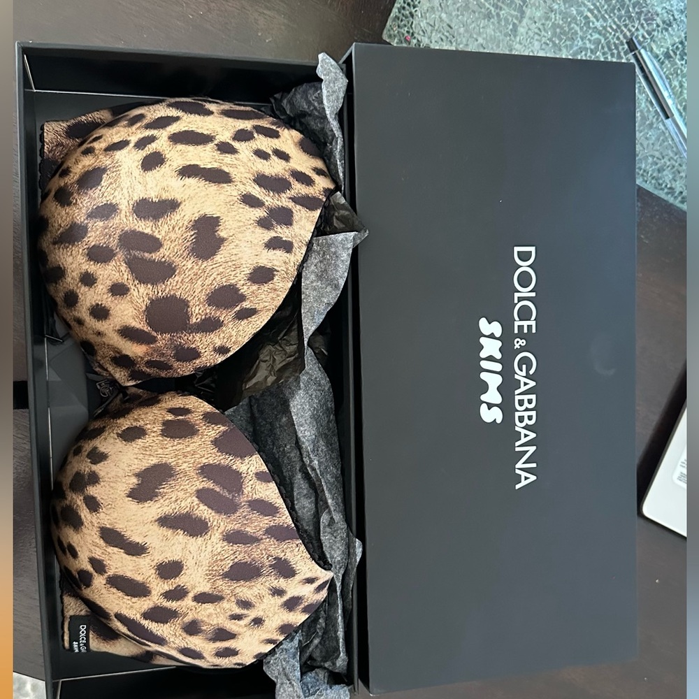 DOLCE & GABBANA x SKIMS gabbylultimate teardrop push up bra leopard new in box - Picture 6 of 8